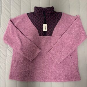Vera Bradley Purple Sherpa Pullover